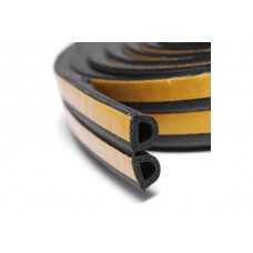 Уплотнитель для дверей 10х12 черный