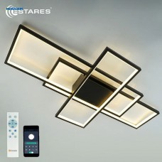 Св-к-люстра Estares SVEN 3S 120W(12000Lm) чер/бел. 2K-4K-6K 900x500x80  пульт ДУ IP20