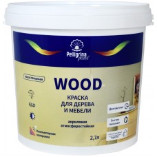 Краска акрил. WOOD д/дерева и мебели 2,7 л БАЗА А "Пеллигрина Жемчуг"