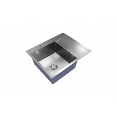Мойка 60х50 (3,0) вып 3 1/2  MIXLINE PRO 20см с сиф. сатин, лев.