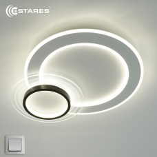 Светильник-люстра Estares SUVON 80W R(8000Lm) 2K-4K-6K 500x400x70 пульт ДУ белый/черный IP20