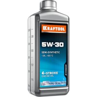 Масло д/4-х тактных двигателей п/синт. KRAFTOOL 5W-30 1л зимнее