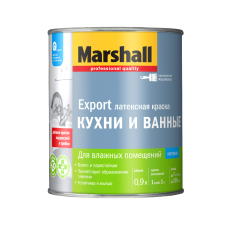 Краска Marshall EXPORT Кухни и Ванные BW лат., мат, 0.9л