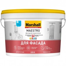 Краска Marshall MAESTRO BW фасадная, акрил., гл/мат 2,5л