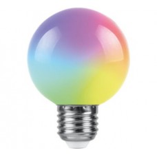 Лампа Feron G60 3W Е27 RGB шар
