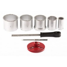 Набор коронок по керамической плитке 33-53-67-73-83 мм с напильником