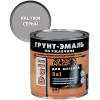 Грунт-эмаль по ржавчине 3 в 1 DALI серая, 0,75 л