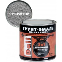 Грунт-эмаль по ржавчине 3 в 1 DALI молотковая серебристая, 0,75 л
