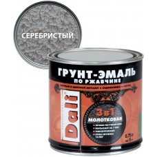 Грунт-эмаль по ржавчине 3 в 1 DALI молотковая серебристая, 0,75 л