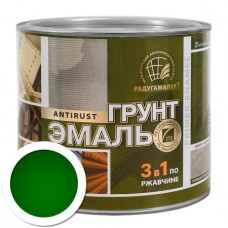 Грунт-эмаль 3 в 1 Радуга зеленая, 0,9 кг