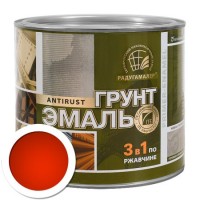 Грунт-эмаль 3 в 1 Радуга красная, 1,9 кг