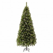 Ель интерьер. "Imperial" pvc заснеженная с шишками 2,5м 53250