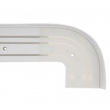 Карниз Ультракомпакт 3-х рядный 280 см с белой декор планкой с поворотами